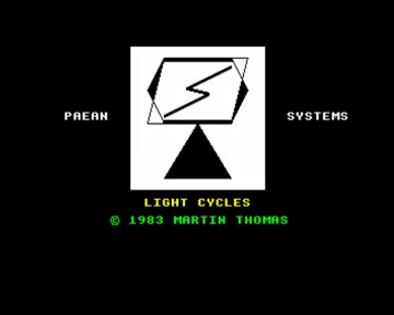 Light Cycles (1983)(Paean Systems)[h TSTH] screen shot title